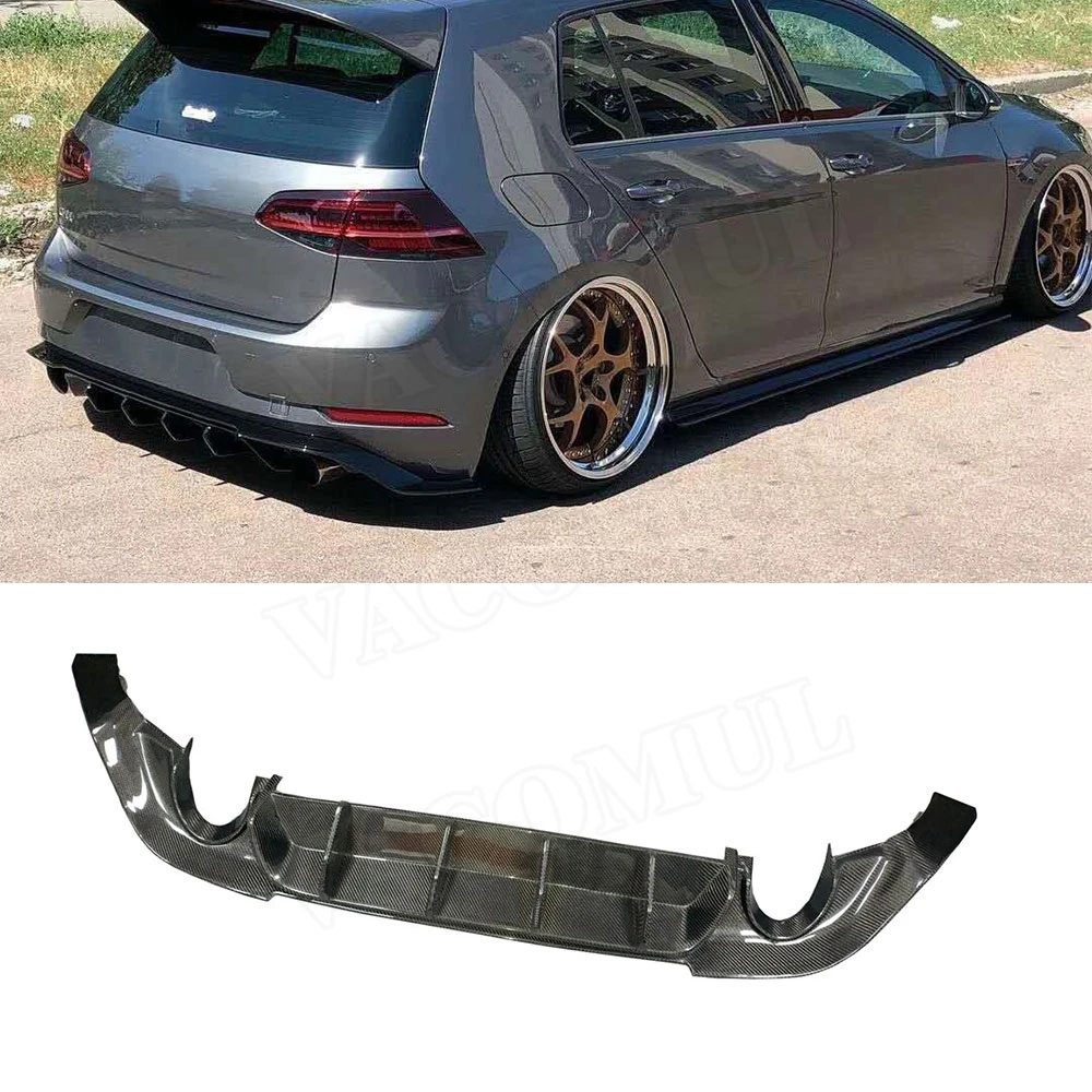 Carbon Fiber Rear Lip Diffuser Spoiler for VW Golf 7 7.5 MK7.5 Standard