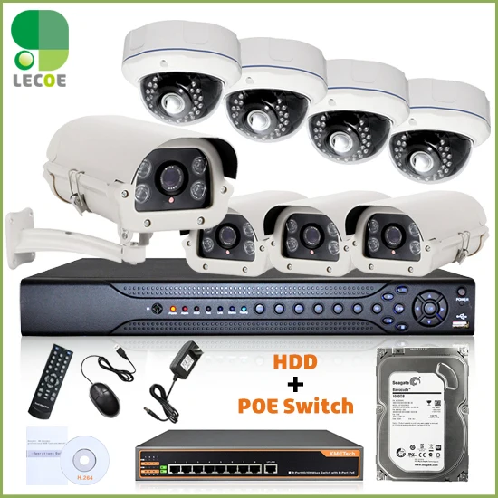 16 каналов 1080P 2 SATA NVR 8 шт. камеры 960P POE переключатель PoE комплект видеонаблюдения