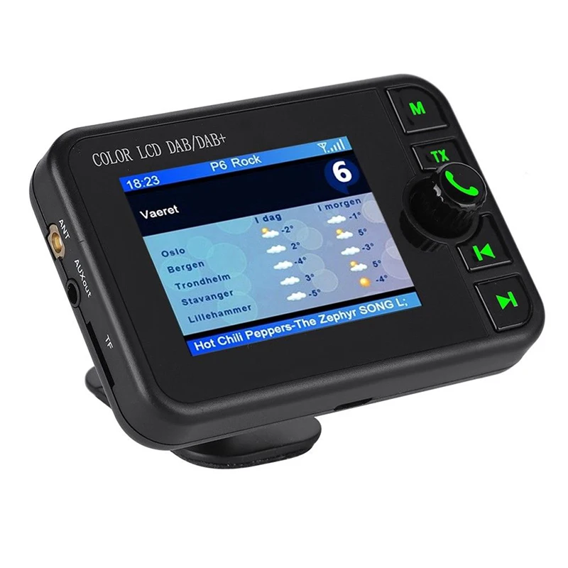 

7.5*5*2.2in LCD Screen Car DAB Radio Receiver Adapter Bluetooth Transmitter USB Charger