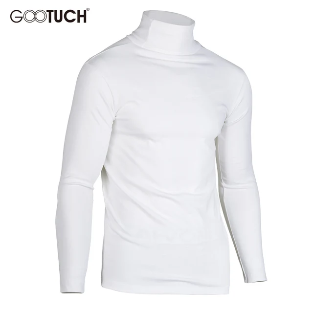 plus size cotton thermal underwear men elastic high collar long plus size thermal shirts