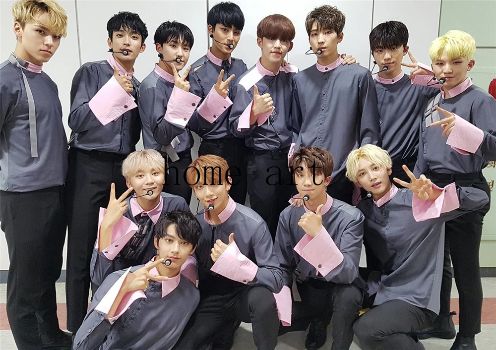 Корейская группа seventeen плакат ясное изображение наклейки на стену украшение дома хорошее качество печать белая бумага с покрытием домашний арт бренд