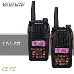 Шт. 2 шт. обновленный BAOFENG UV-6R Ham трансивер 2 способа радио 10 км УКВ UHF FM высокая мощность встроенный VOX Функция CB радио GT-3TP