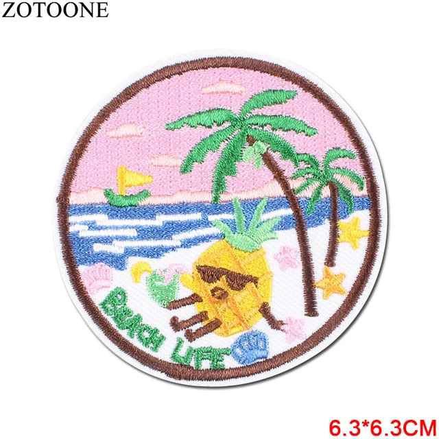 ZOTOONE Round UFO Parches Embroidered Iron on Patches For Clothing DIY Motif Stripes Clothes Stickers Alien Astronaut Badges E 18