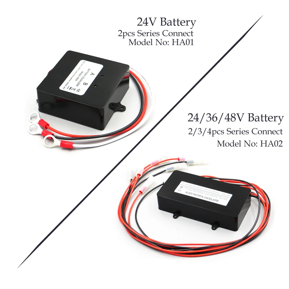 

HA01 HA02 48V&24V Solar System Battery Equalizer Battery Balancer Charger Controller for Lead Acid Battery Bank System Black