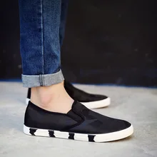 Дышащие Мужчины Холст Обувь Slip on Повседневная Обувь Камуфляж Пары Тапочек мужские Мокасины Обувь Квартиры Zapatillas Mocasines XK051804