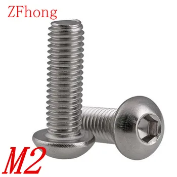 

1000pcs M2*3/4/5/6/8/10/12/16 iso7380 Stainless steel 304 hex socket button head screw