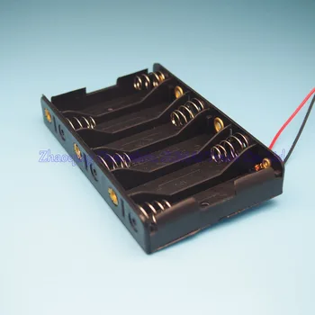 

20pcs/lot AA Battery Box Holder Case With Wire For 6pcs AA Batteries
