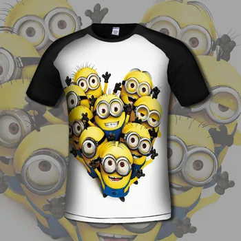 

Purim Carnival Parade Costumes Minions mean Adult Summer clothes t-shirt 3D print cartoon character for Halloween