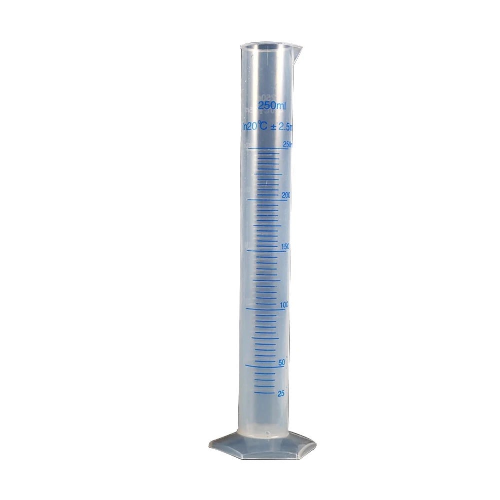 

PP Liquid Clear Corrosion Resistant Graduated 100ml 250ml Chemistry School Print Line Lab Supplies Measuring Cylinder Laboratory