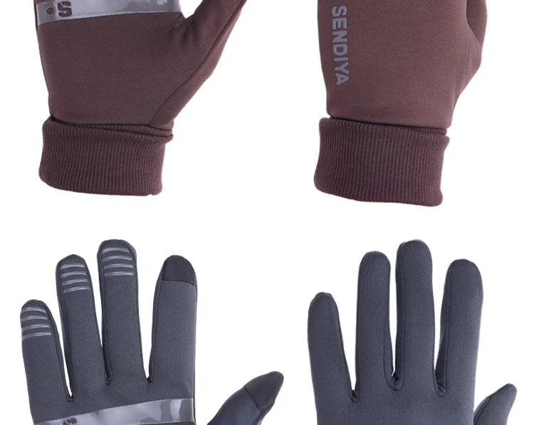 Уличные спортивные перчатки осень-зима сенсорный экран перчатки мужские беговые Нескользящие теплые походные спортивные флисовые перчатки