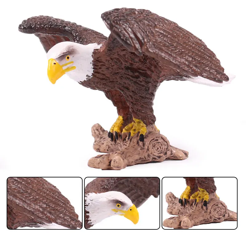 Миниатюрные фигурки Oenux Bald Eagle Bird украшения для дома и сада аксессуары модель