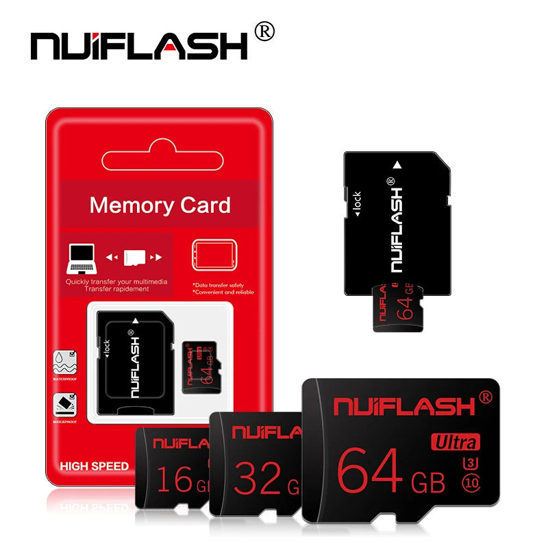 

Nuiflash Micro SD Card Memory Card Micro-SD 64gb 128gb Class 10 Sd Tf, Suitable For Mobile PC Tablet TF Card SD Card