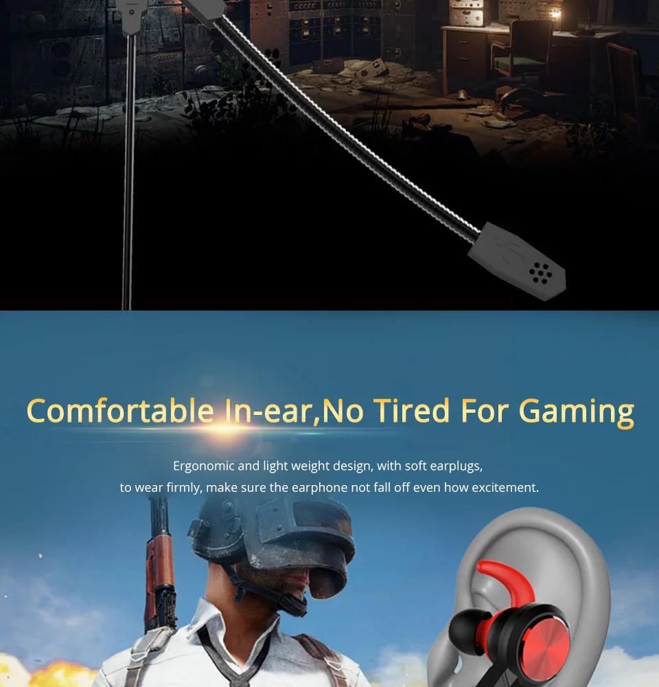 NEWGOOD Wired Earphone Bass Stereo Gaming Headset With Microphone PC Game Earphones With Detachable Mic For Computer PS4 (12)