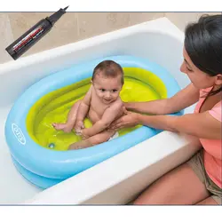 Надувная Детская ванночка с ручным насосом, противоскользящая складная детская ванночка для новорожденного, сохраняющая тепло, душевая