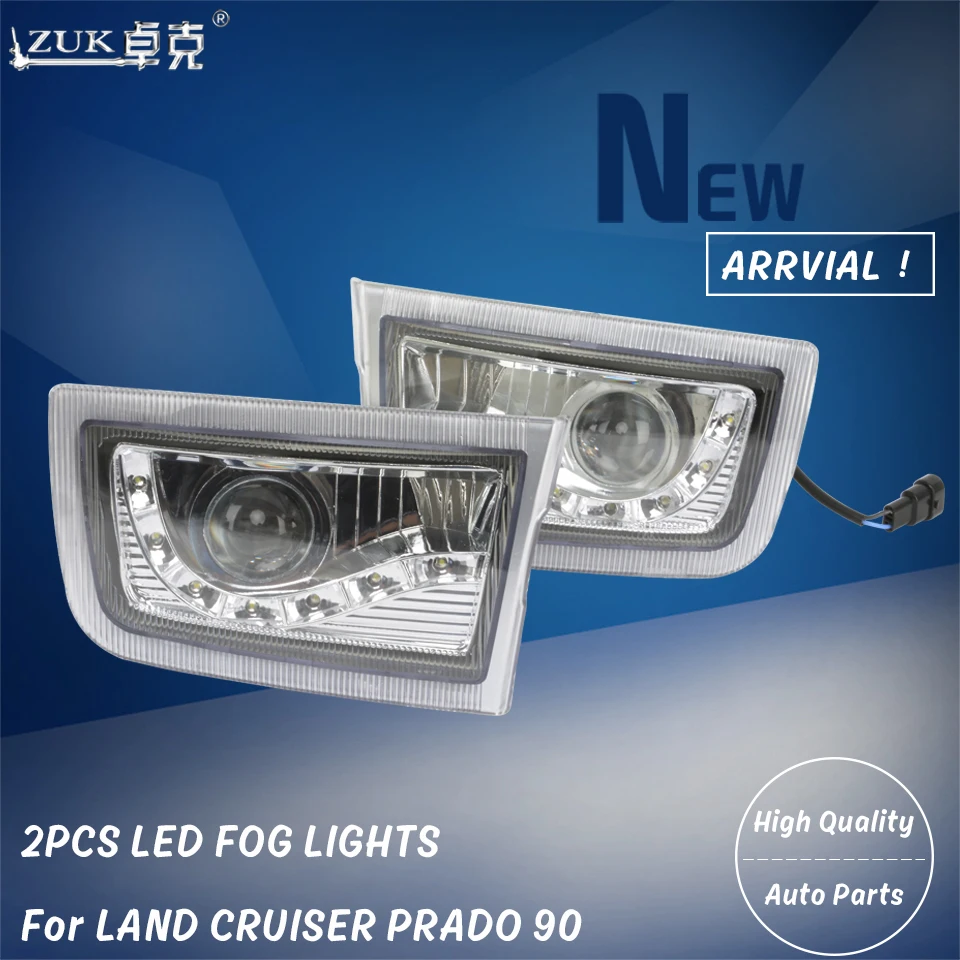 

ZUK 2PCS Front Bumper LED Driving Fog Light Fog Lamp For TOYOTA LAND CRUISER PRADO 90 1996 1997 1998 1999 2000 2001 2002 2003