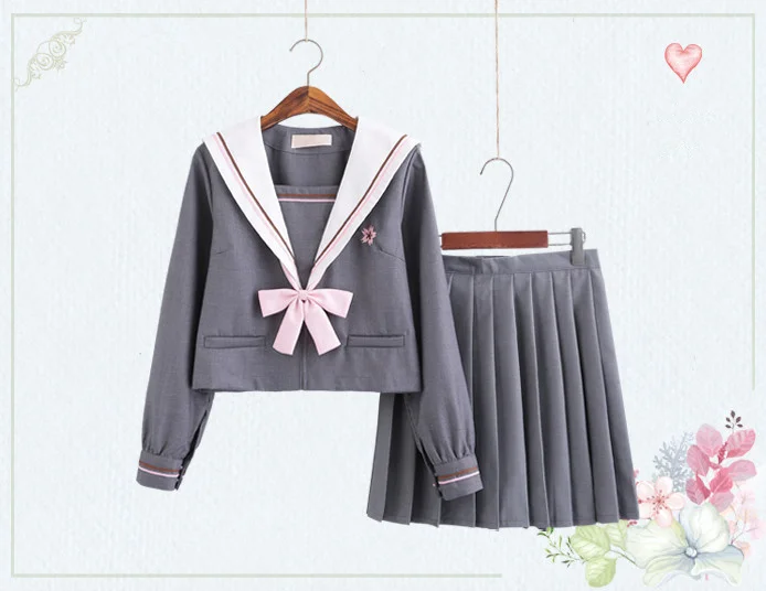 Несколько стилей, японская школьная форма, аниме, костюм моряка, топы+ галстук+ юбка, JK, Морской стиль, одежда для студентов, для девочек, с длинным рукавом