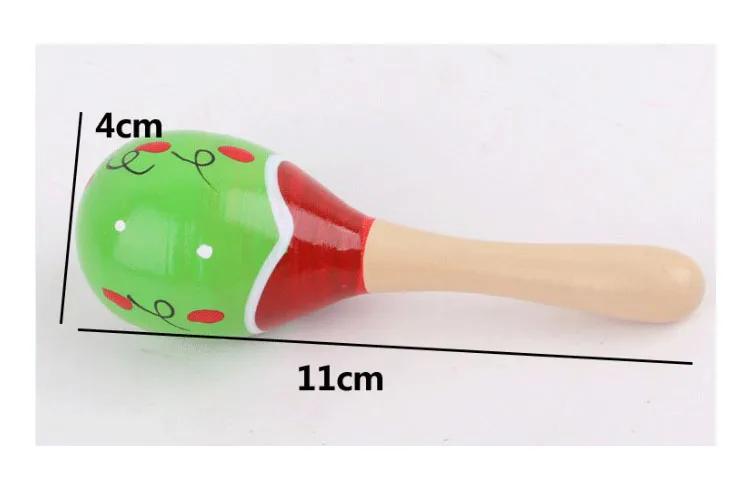 12 см Красочный Деревянный Песок мяч игрушка со звуком для малышей обучающий музыкальный инструмент Погремушка шейкер вечерние игрушки для детей подарок