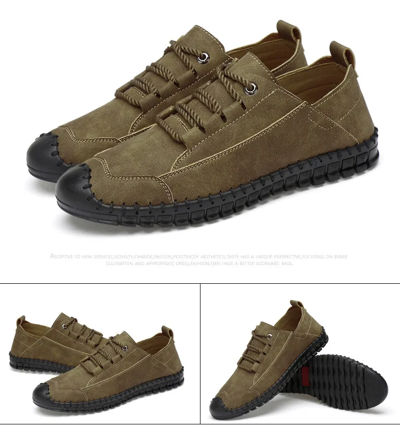 2019 New Fashion Leather Spring Casual Shoes Men's Shoes Handmade Vintage Loafers Men Flats Hot Sale Moccasins Sneakers Big Size HTB1GIXiaEzrK1RjSspmq6AOdFXaV - 2019 New Fashion Leather Spring Casual Shoes Men's Shoes Handmade Vintage Loafers Men Flats Hot Sale Moccasins Sneakers Big Size