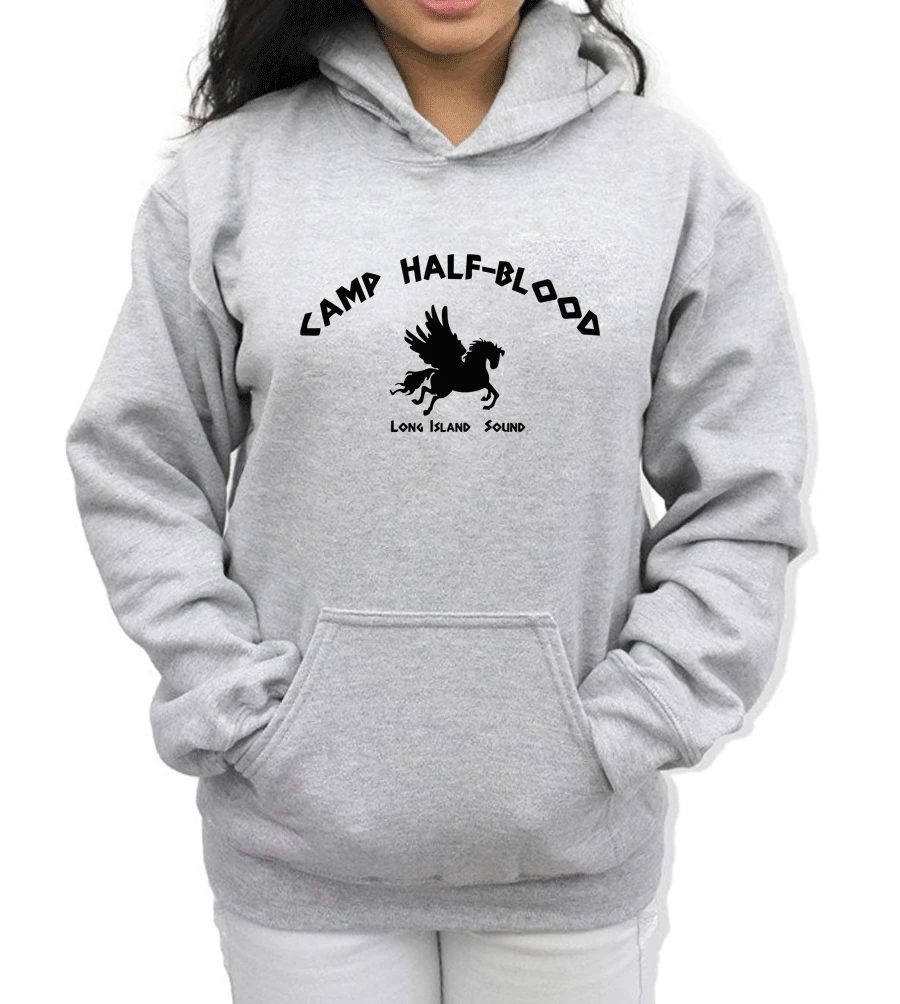 

Fashion Sweatshirts 2018 Spring Winter Fleece Hoodies Print Camp Half Blood Demigods Animal Kawaii Women's Hoody Pullover Kpop