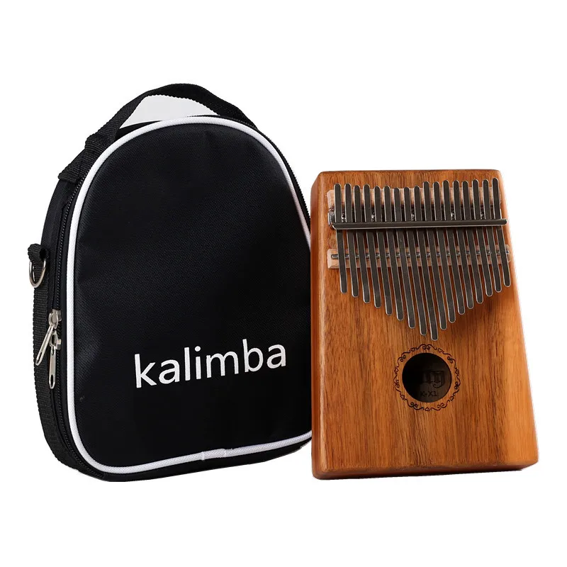 17 клавишный палец Kalimba Mbira Sanza большой палец пианино Акация красного дерева поддерживающая сумка клавиатура Marimba деревянный музыкальный инструмент - Цвет: Mahogany