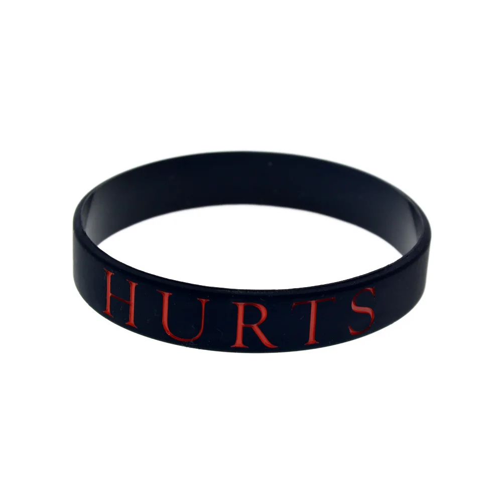 

1PC 1/2 Inch Wide Hurts Silicone Bracelet for Music Fans