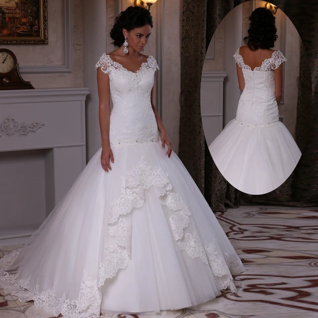 Drop Waist Mermaid Wedding Dress