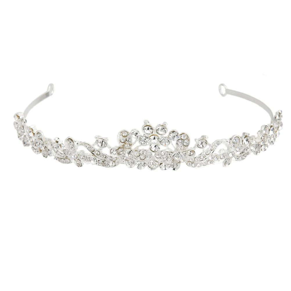Elegant Wedding Prom Rhinestone Crystal Flower Headband Tiara Headpiece