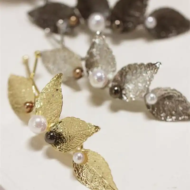 1 шт. Модные Ретро листья жемчуг шпилька головной убор CJWD86|pearl hairpin|pearl headdresshairpin leaf |