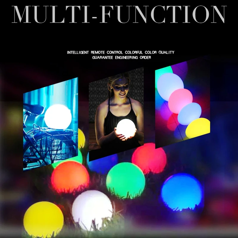 16 Color Change With Remote Control Glowing Waterproof LED Sphere Ball Night light USB Rechargeable Table Lamp 16 Color Change With Remote Control Glowing Waterproof LED Sphere Ball Night light USB Rechargeable Table Lamp