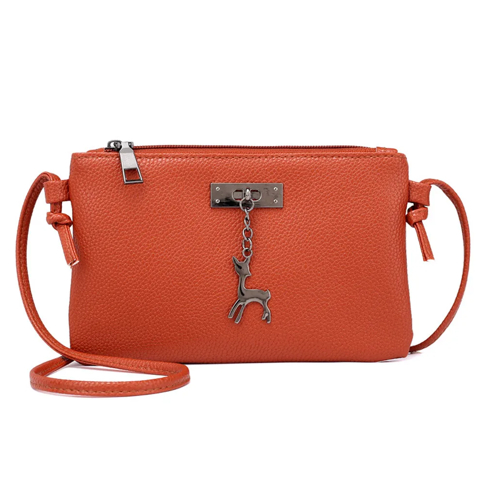 

Fashion handbags women bags designer Women's Vintage Small Deer Pendant PU eather Crossbody Shoulder Bag