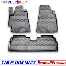 Автомобильные коврики для Toyota Highlander 2002-2005, автомобильные коврики, автомобильные коврики, водонепроницаемые, пылезащитные, стильные, для интерьера