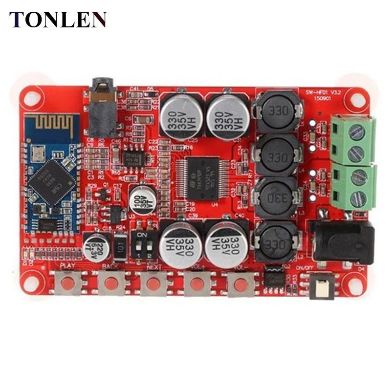 

TONLEN TDA7492 2.0 Bluetooth Amplifier Board 50W Bluetooth CSR4.0 Audio Receiver Amplifier DIY Digital TDA7492P Tube Amplifier