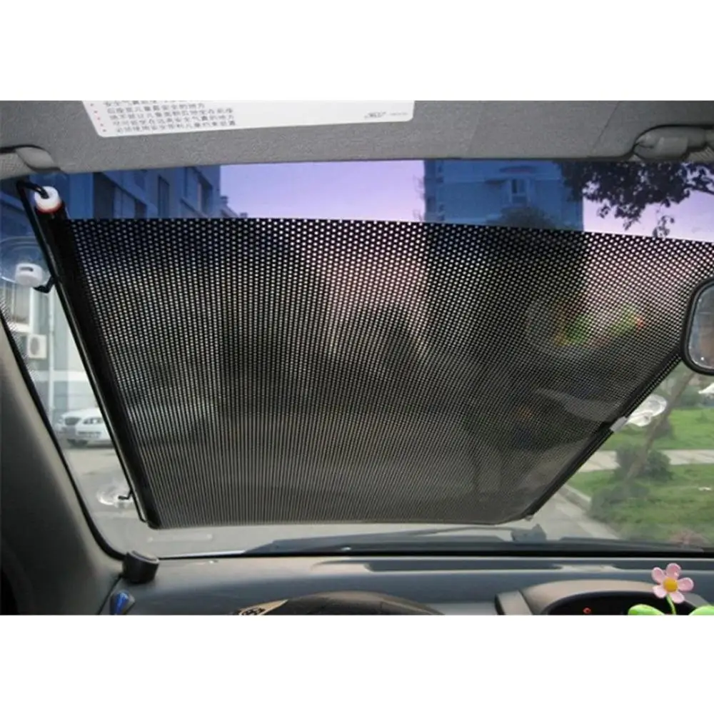 1PC 50*125 Auto Retractable Side Window Car Sun Shade Curtain Windshield Sunshade Shield Cover Mesh Visor Shield Cars