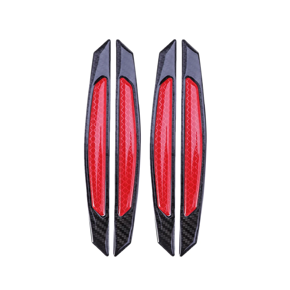 4pcs Car Door Edge Anti Collision Sticker Reflective Carbon Fiber Anti-Rub Strips Anti-scratch Protector A30 | Автомобили и