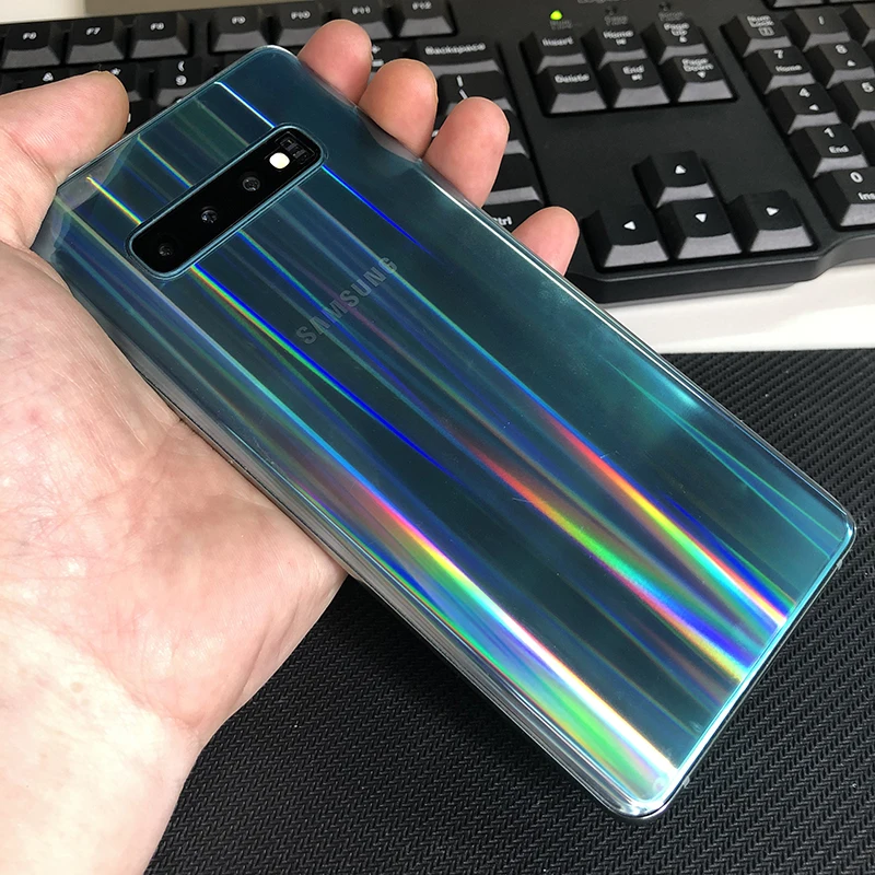 Akcoo 2 упаковки, градиентная задняя пленка Аврора для samsung S10 Plus, задняя Радужная защитная пленка S8 9 Plus Note 8 9 10 Plus, задняя защитная пленка