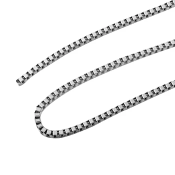 

LASPERAL Stainless Steel Silver Box Chains For Bracelets Necklace Diy Jewelry Findings Components 2M Accessories High Quality