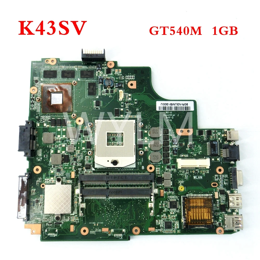 K43SV GT540M 1GB DDR3 HM65 mainboard REV 4.1 For ASUS A43S X43S K43S