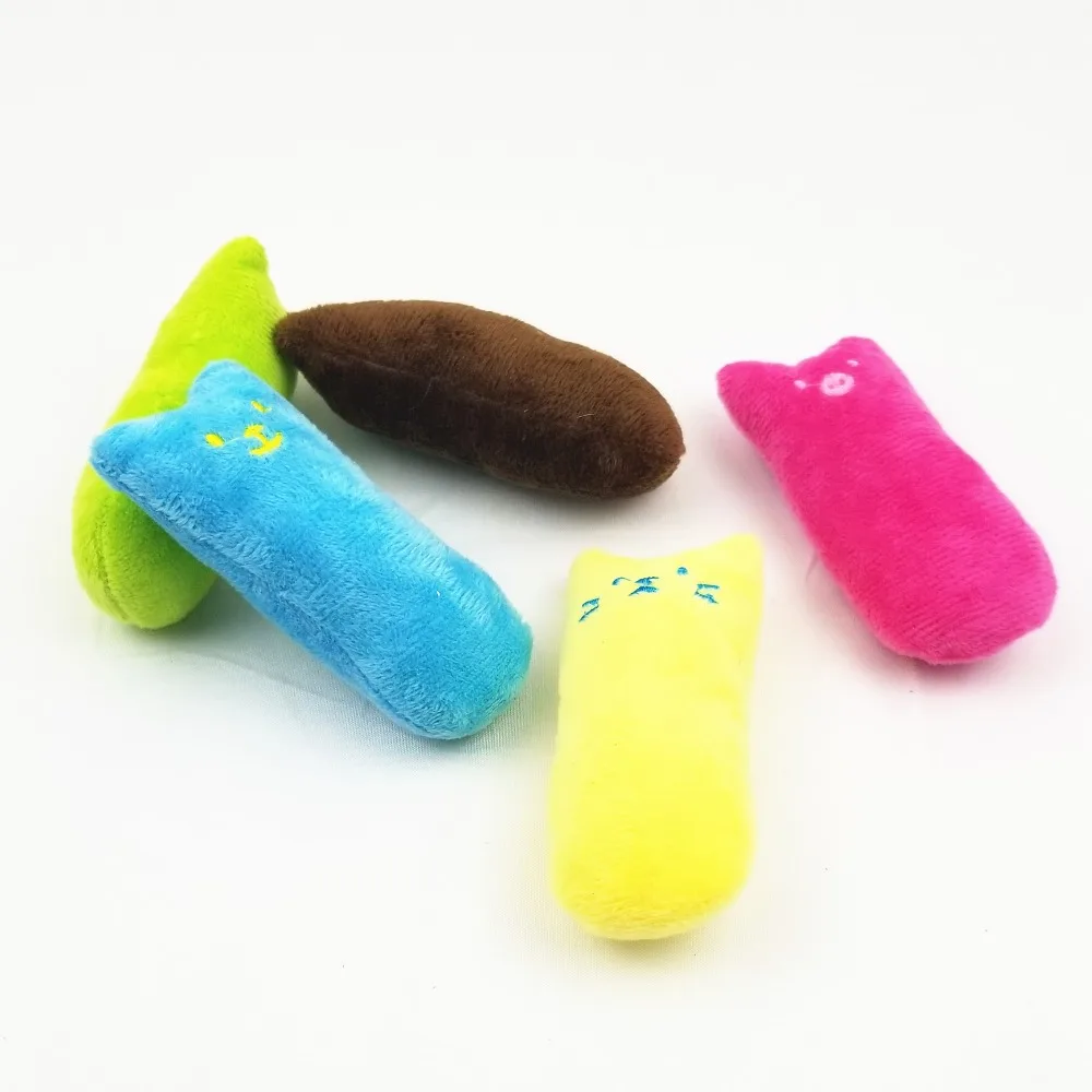 

Cheap 1pc Cute Interactive Fancy Pets Teeth Grinding Catnip Toys Claws Thumb Bite Cat mint Cat Toy Random Color