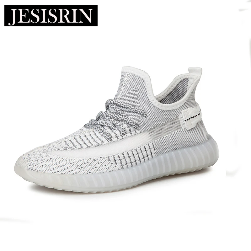 

2019 super fire summer new men's shoes woven sports shoes 350V2 angel breathable reflective running shoes