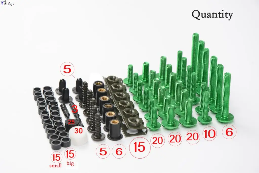 10 x Motorrad Windschild Verkleidungsschrauben M 6 x 30 für Yamaha FZ 6 Fazer