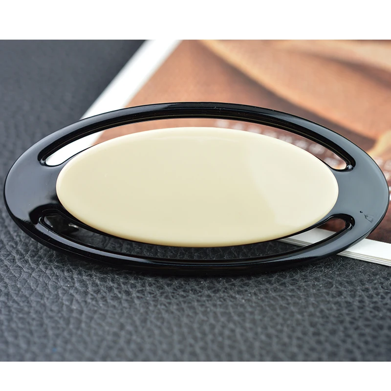 

Girls headwear beige black hair barrette cute hair clip office simple korean hair accessories for women