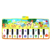 135*58 см детский музыкальный инструмент ферма музыкальное одеяло ковёр с дизайном «пианино» Раннее Образование игры игрушки-одеяла для раннего образования