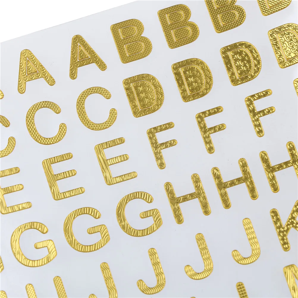 Креативные DIY фото золотые буквы украшения самоклеящиеся наклейки для скрапбукинга/изготовление открыток/Журнал проекта 1 лист
