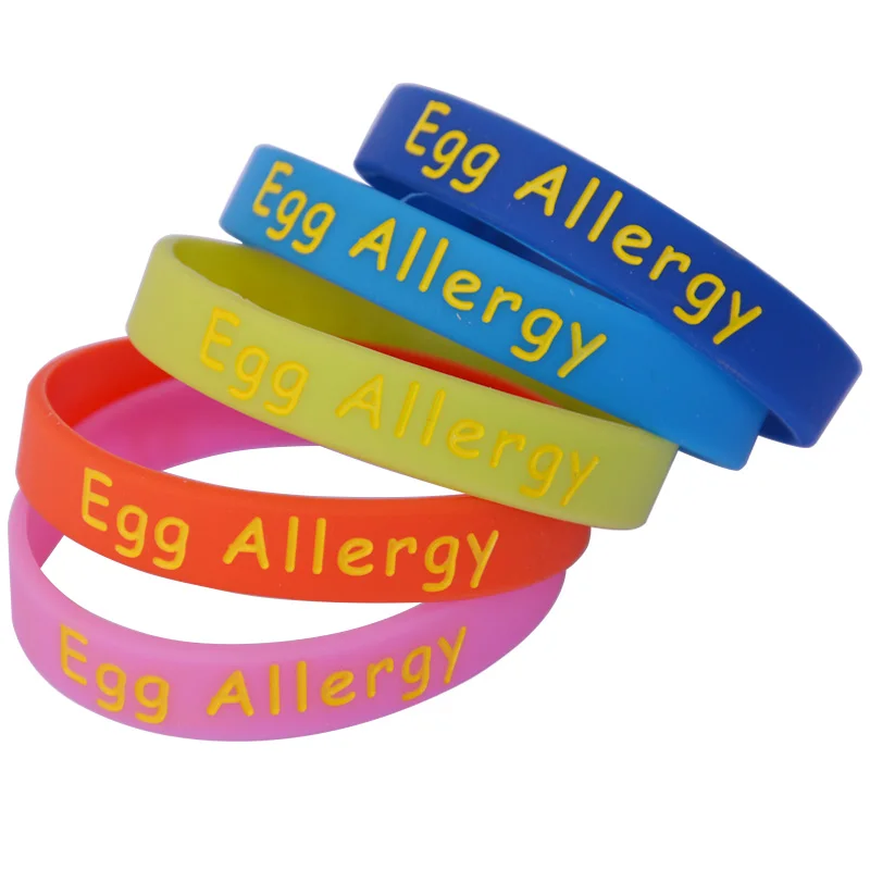 50pcs/Lot Medlical Alert Bracelet Keep Your Child Safe Egg Allergy