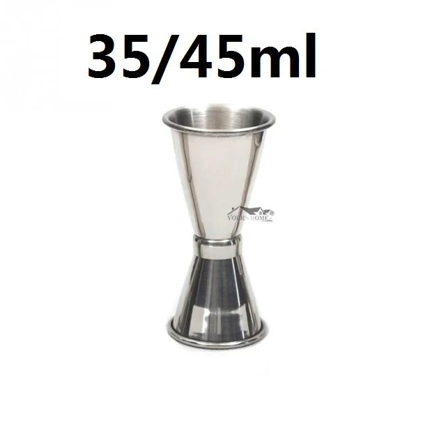 Silver 35ml and 45ml Горячая Распродажа 304 из нержавеющей стали двойной мерный стакан мерный стаканчик барные Инструменты серебро/золото - Цвет: Silver 35ml and 45ml