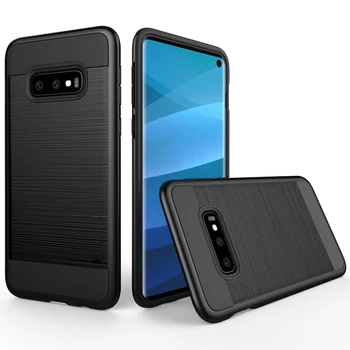 

30pcs/lot Armor Case For Galaxy S10 S10 Plus TPU+PC Detachable Wire Drawing Brushed Hard Cover For Samsung Galaxy S10E S10 Lite