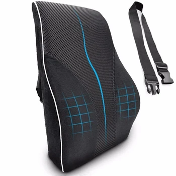

Summer Cooling Breathable Car lumbar Support Pillow Car Massage Pillow Memory Foam Seat Chair Waist Lumbar Back Support Cushion