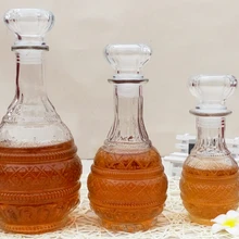 1 шт., 250 мл, 500 мл, 1000 мл, новинка, стильная Высококачественная Хрустальная Бутылка для виски и вина, стеклянная бутылка с пробкой, графин для питья, J1086