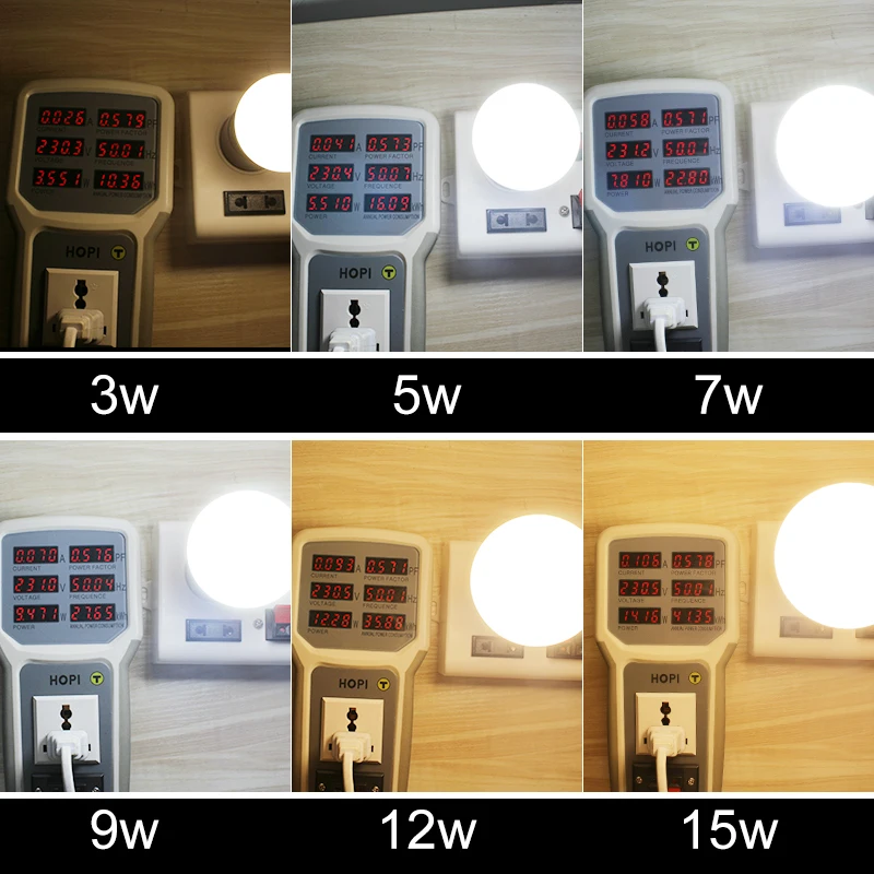Светодиодная лампа E27 3W 5W 7W 9W 12W 15W AC 220V 230V 240V высокого качества белые теплые