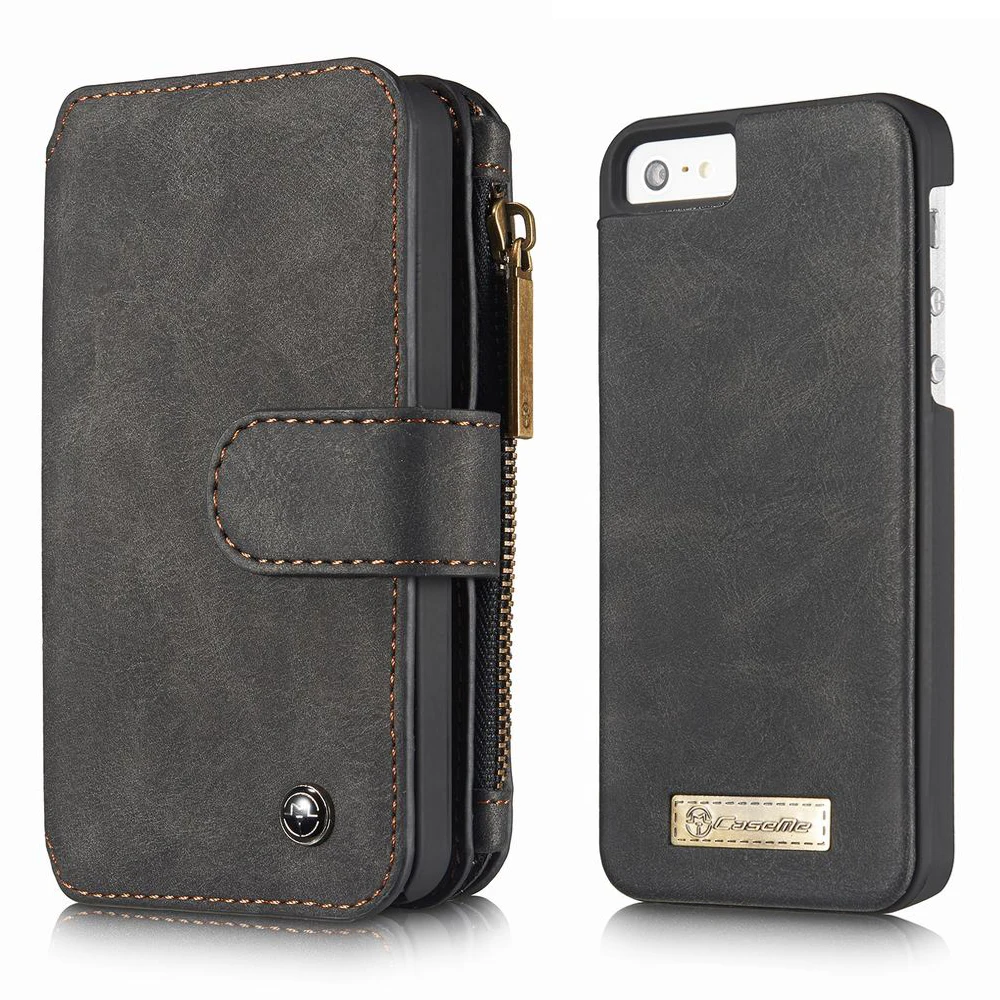 Luxury Brand Logo Flip Case For iPhone 5s Case Leather Genuine Magnetic ...